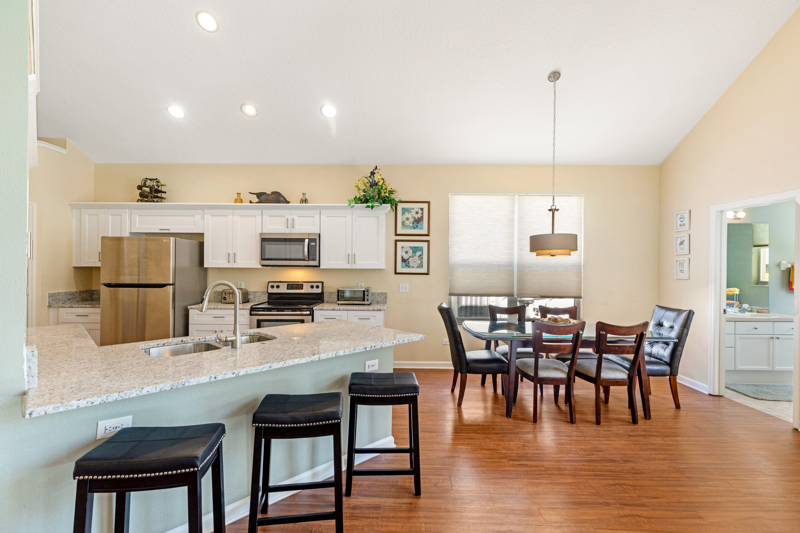 kitchen and dining room